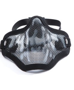 ASG MESH MASK METAL LOWER HALF BLACK SKULL PRINT 18046