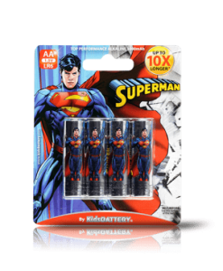 Superman LR6 AA Alkaline Batteries 4pack