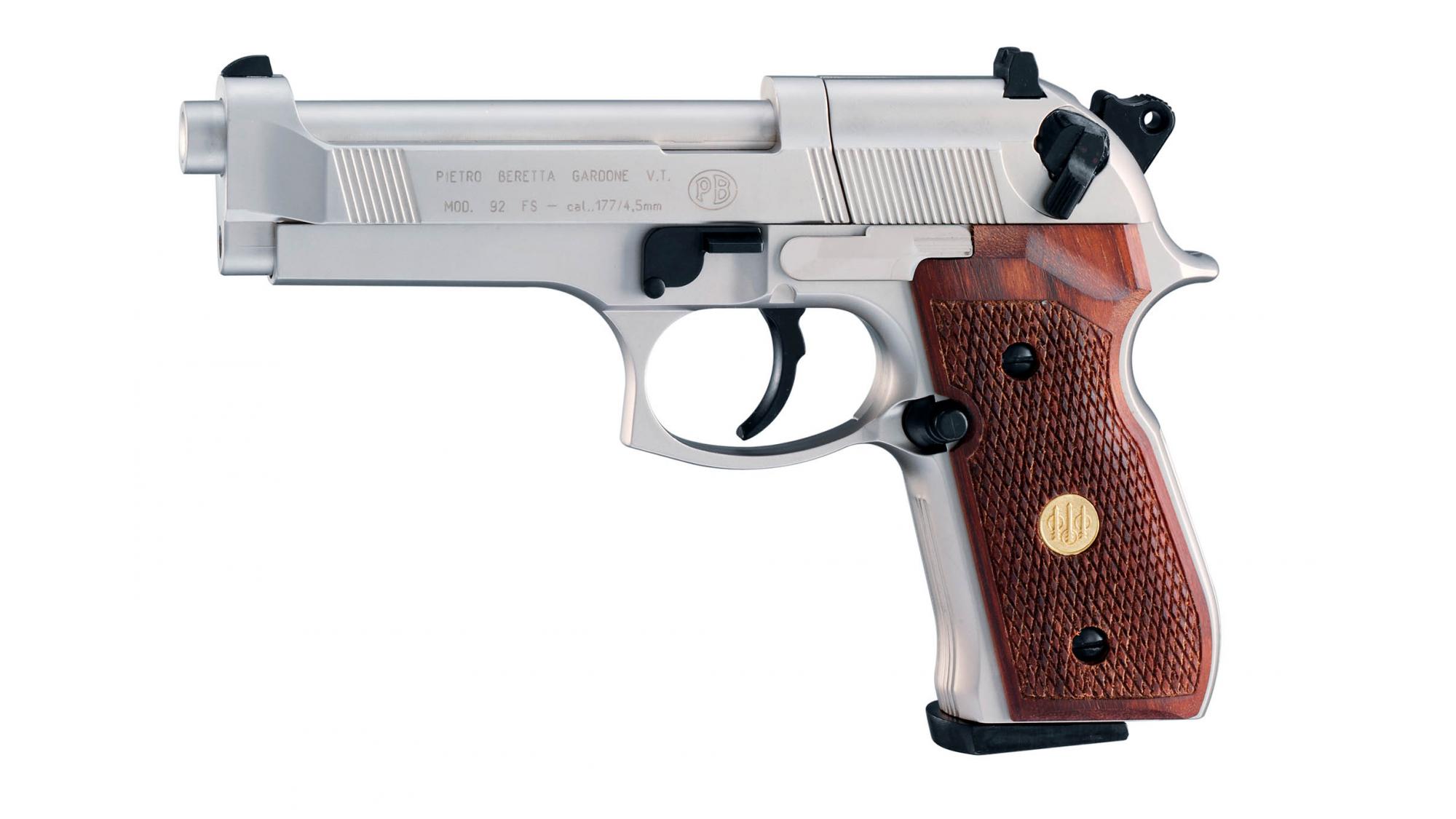 UMAREX-BERRETTA-M92-FS-4.5MM-PELLET-NICKEL-WOOD