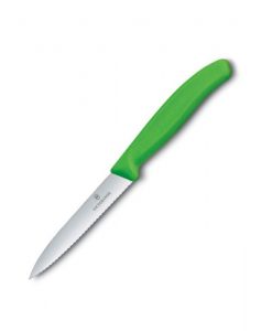 Victorinox Swiss Classic Paring Knife Serrated Green - 10 cm (V6.7736.L4)