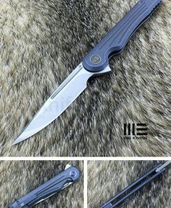 We Knife 718B Simon Crafts Array Blue Titanium Handles Knife