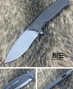 We Knife 712D Gray Ti Handle Stonewash Blade Knife