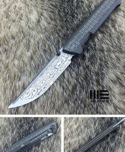 We Knife 710DS Brown Ti Handle Damascus Blade Limited Edition Knife
