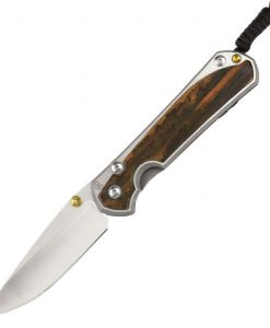 LARGE SEBENZA 31 INLAY MACASSAR EBONY DROP POINT