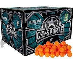 GI 1 STAR PAINTBALLS ORANGE SHELL-ORANGE FILL