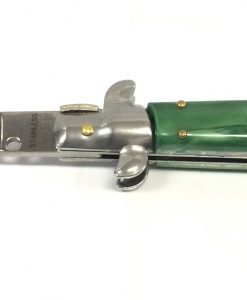 6055 SIDE OPEN SPRING KNIFE (GREEN HANDLE)