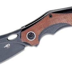 BESTECH BT2105E M390 BLADE TITANIUM+NATURAL CANVAS MICARTA INLAY