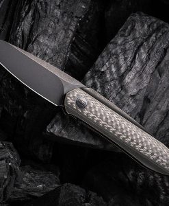 2010V-1 BLK VOID OPUS- WE BLK TITANIUM HANDLE WITH TWILL CARBON FIBER INLAY BL STONEWASHED CPM 20CV