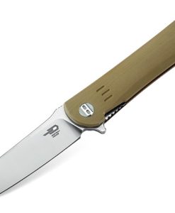 BESTECH BG06C-1 D2 BLADE G10 SATIN AND STONEWASH BEIGE