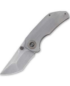 WE 2103B GRAY HANDLE RUBBED TITANIUM HANDLE GRAY HAND RUBBED CPM 20CV BLADE