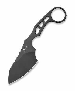 CIVIVI C2022B SKELETONIZED BLACK STONEWASH D2 WITH KYDEX SHEATH T-CLIP AND BLK BEAD CHAIN-PLANCK