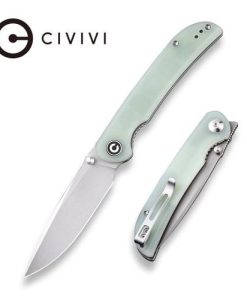 CIVIVI C2107A NATURAL G10 FLAT HANDLE GRAY S/S LINER STONEWASHED NITRO-V BLADE