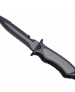 K4095 DIVING KNIFE 420SS BLACK WITH POUCH