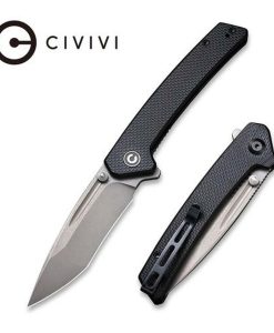 CIVIVI C2021A BLACK COARSE G10 HANDLE BLACK S/S LINER GRAY STONEWASHED BOHLER N690 BLADE-KEEN NADDER