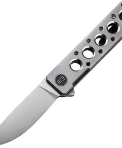 WE 2101A GRAY TI HANDLE WITH SATIN FINISHED HOLES GRAY STONEWASHED CPM 20CV BLADE
