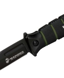 UNITED CUTLERY USMC COMBAT FOLDER BLACK N GREEN UC3098