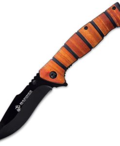 UNITED CUTLERY UC3366 USMC STACKED LEATHER FOLDING KNIFE