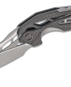 WE 906CF-C combo GRAY TI HANDLE WITH CARBIN FIBER INLAY STONEWASH BOHLER M390 BLADE SATIN -FREE MYS