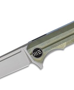 WE 909A GREEN TI INEGRAL HANDLE STONEWASH FINISH ,CPM S35VN BLADE