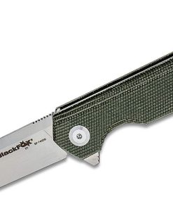 FOX BF-740OD BLK FOX REVOLVER FOLDING KNIFE D2 STAINLESS STEEL GREEN MICARTA HANDLE
