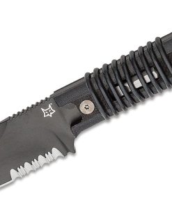 FX 630B FOX RUMICI SURVIVAL SPARK FIXED KNIFE N690 SERRATED BLK G10