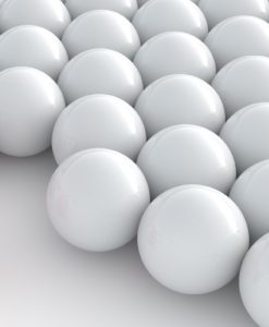 SOLID BALLS ACETAL WHITE BALLS .68cal