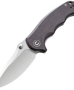 CIVIVI C913B DARK HAZEL MICARTA HANDLE GREY S/S LINER D2 BLADE SATIN FINIS
