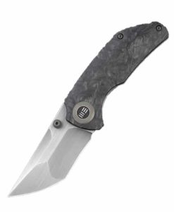 WE 2103C MARBLE CARBON FIBER HANDLE WITH GRAY HAND RUBBED TITANIUM LOCK SIDE HANDLE-20CV BLADE