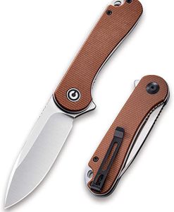 C907M CIVIVI ELEMENTUM BROWN MICARTA HANDLE