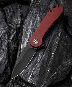 C907A-1 CIVIVI ELEMENTUM BURGUNDY G10 HANDLE
