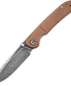 C2107DS-1 CIVIVI IMPERIUM BROWN MICARTA FLAT HANDLE