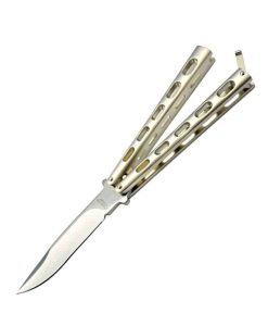 7022 BUTTERFLY KNIFE SILVER HANDLE