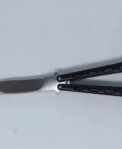 7129P BUTTERFLY KNIFE PLAIN BLADE BLK HANDLE