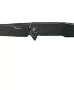 Ruike P108-SB Black pocket knife Blackwashed frame