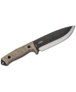 FOX FX-609 OD FOX BUSHMAN FIXED BLADE KNIFE, CARBON STAINLESS STEEL D2, GREEN