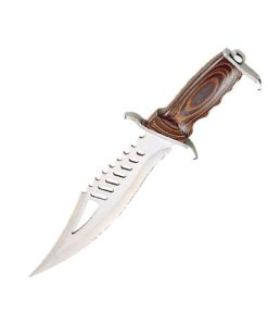 THE NAUTILUS KNIFE W/SHEATH PAKAWOOD HANDLE
