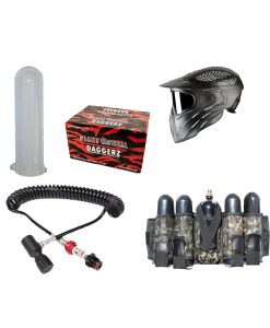 JT PREMISE HEAD-SHIELD GOGGLE BLACK - CLEAR LENS PAINTBALL COMBO