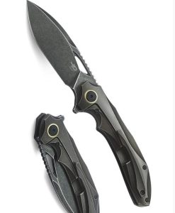 BESTECH Kombou ESKRA Left Handed Knife - Black Ti - T1813L-A