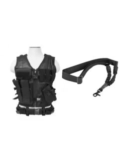Tactical vest ctv2916 style black - ck-29 combo