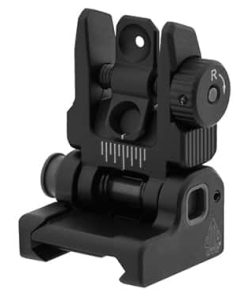 Utg Accu Sync Spring Loaded Ar15 Flip Up Rear Sight , Blk Mnt-957