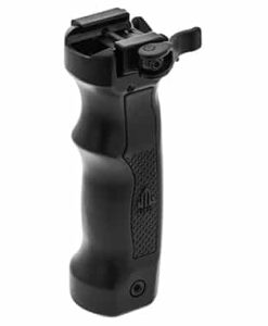 UTG MNT-DG02Q D Grip with Ambi. Quick Release Deployable Bipod, Black