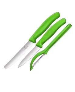 VICTORINOX SWISS CLASSIC ZEST 3 PIECE PARING SET GREEN - SLEEVE V6.7836Z114.3