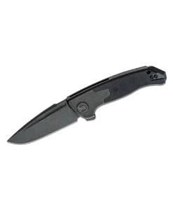 WE Knife Press Check Titanium Black Handle – WE20078B-1