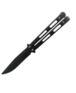 FAS6-3 Butterfly Knife Black With Pouch