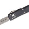 Microtech 122-12AP Ultratech Apocalyptic Plain/Serrated Double Edge Dagger Blade, Black