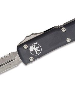 Microtech 122-12AP Ultratech Apocalyptic Plain/Serrated Double Edge Dagger Blade, Black