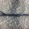 WE A-01B BLK tied paracord lanyard+ round TI bead purple
