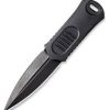 We Knife 2017E OSS Dagger Black Fixed Blade with Black G10 Inlay