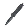 Microtech Marfione Custom Scarab II D/E Two Toned Black DLC Blade - 378-MCK