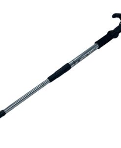 Telescopic Hiking Stick Hooked Handle - Silver